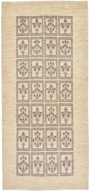 Alfombra de pasillo Alfombra Gabbeh - Loribaft Persa - 192 x 87 cm - arena