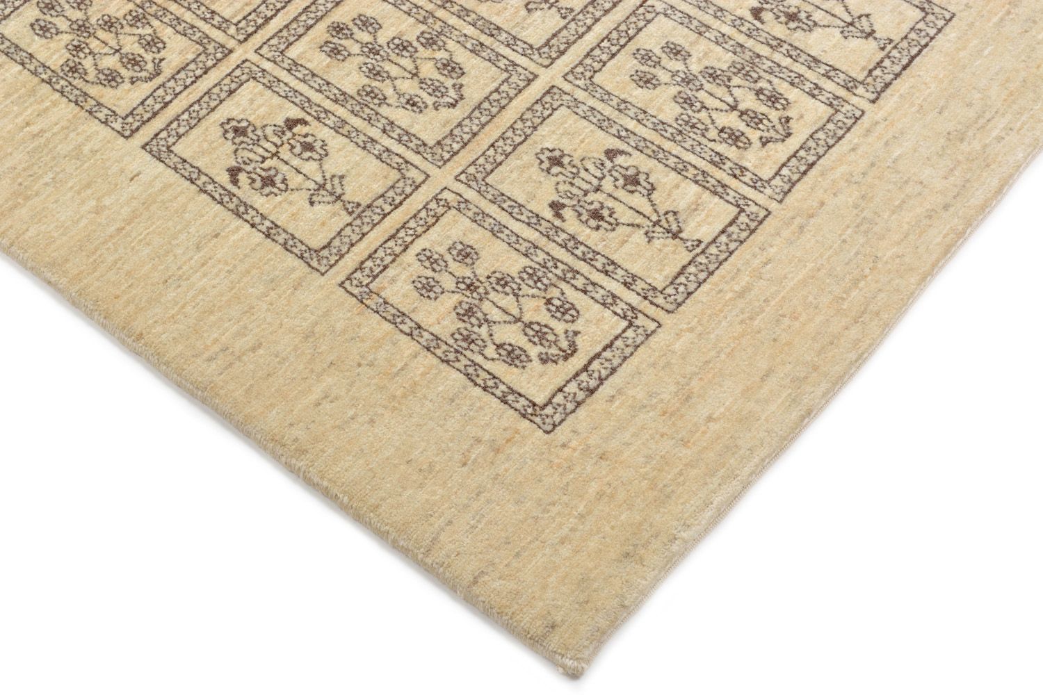 Alfombra de pasillo Alfombra Gabbeh - Loribaft Persa - 192 x 87 cm - arena