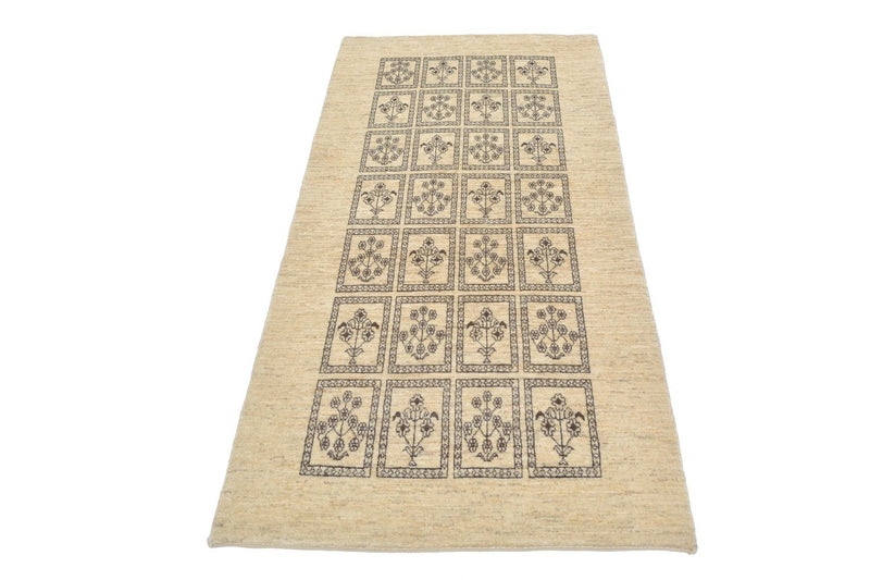 Alfombra de pasillo Alfombra Gabbeh - Loribaft Persa - 192 x 87 cm - arena