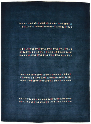 Alfombra Gabbeh - Loribaft Persa - 209 x 154 cm - azul