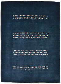 Alfombra Gabbeh - Loribaft Persa - 209 x 154 cm - azul