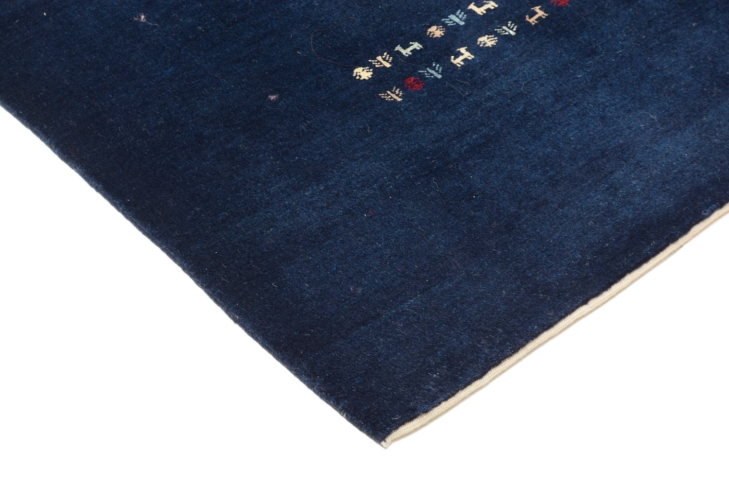 Alfombra Gabbeh - Loribaft Persa - 209 x 154 cm - azul
