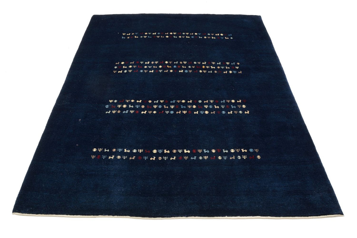 Alfombra Gabbeh - Loribaft Persa - 209 x 154 cm - azul
