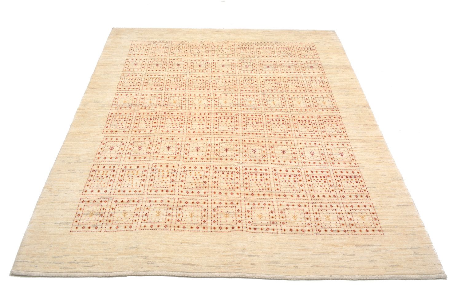 Alfombra Gabbeh - Loribaft Persa - 202 x 157 cm - beige