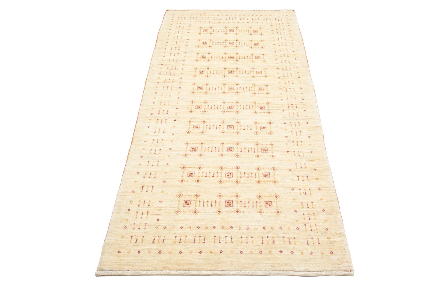 Alfombra de pasillo Alfombra Gabbeh - Loribaft Persa - 201 x 88 cm - natural