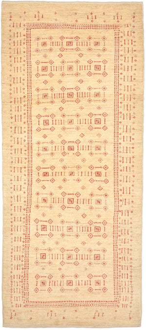 Alfombra de pasillo Alfombra Gabbeh - Loribaft Persa - 195 x 85 cm - beige