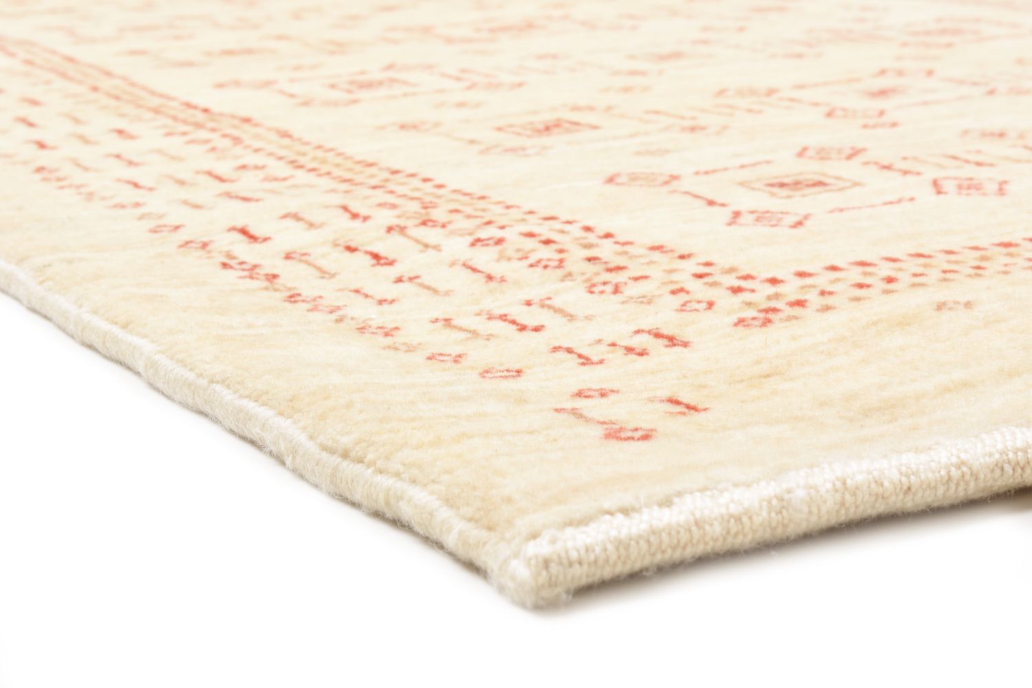Alfombra de pasillo Alfombra Gabbeh - Loribaft Persa - 195 x 85 cm - beige