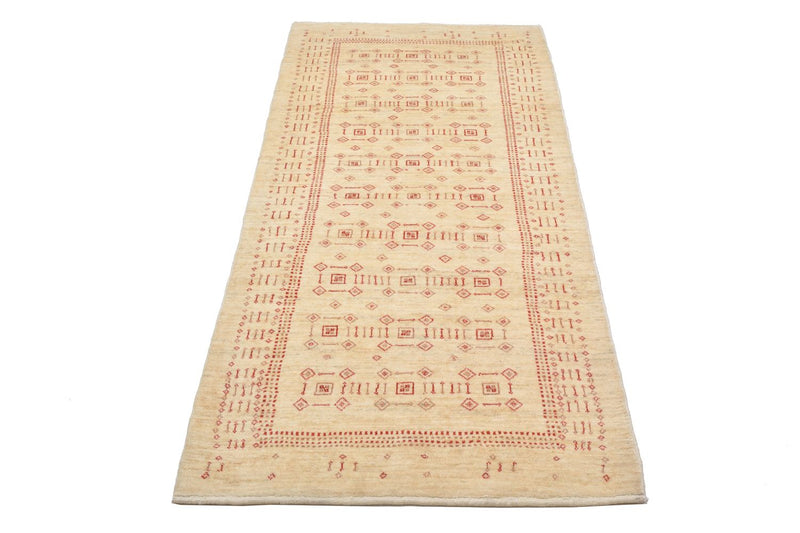 Alfombra de pasillo Alfombra Gabbeh - Loribaft Persa - 195 x 85 cm - beige