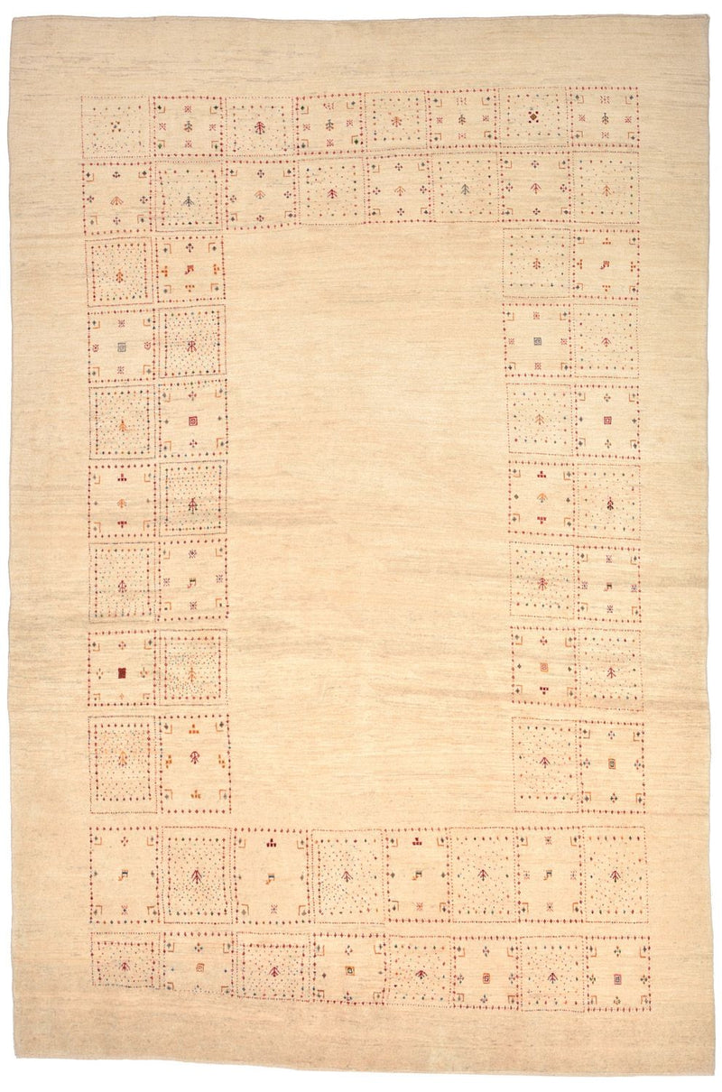 Alfombra Gabbeh - Loribaft Persa - 299 x 202 cm - natural