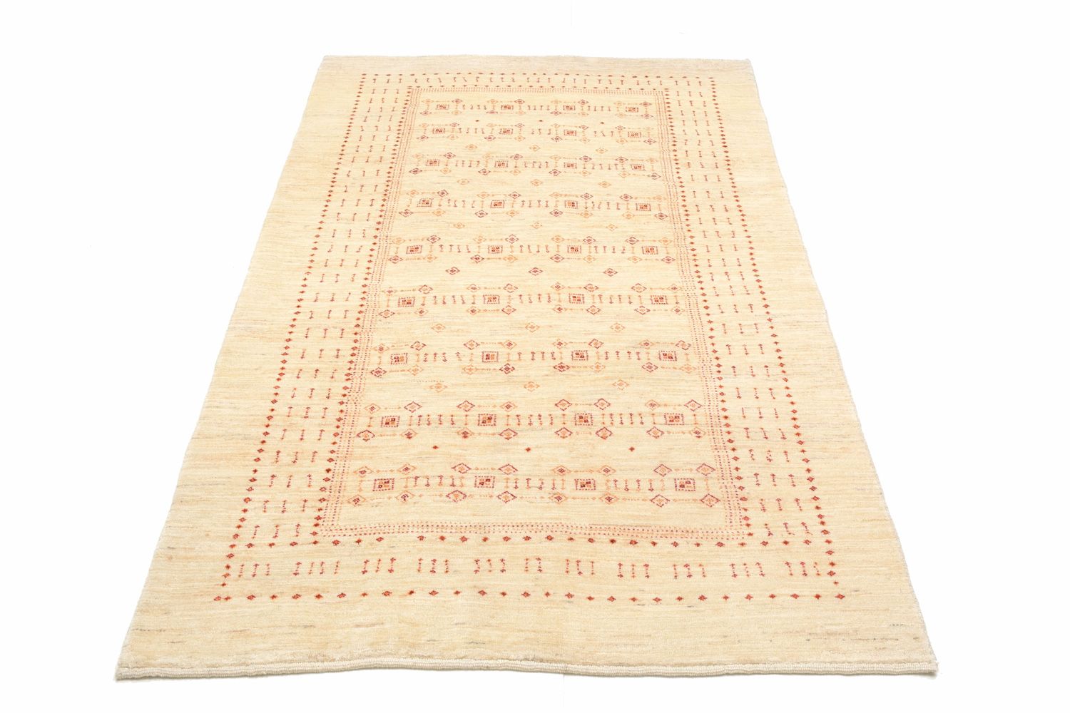 Alfombra Gabbeh - Loribaft Persa - 201 x 119 cm - beige