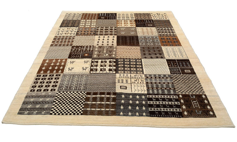 Alfombra Gabbeh - Loribaft Persa - 247 x 187 cm - marrón