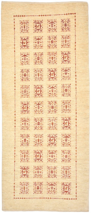Alfombra de pasillo Alfombra Gabbeh - Loribaft Persa - 199 x 83 cm - natural