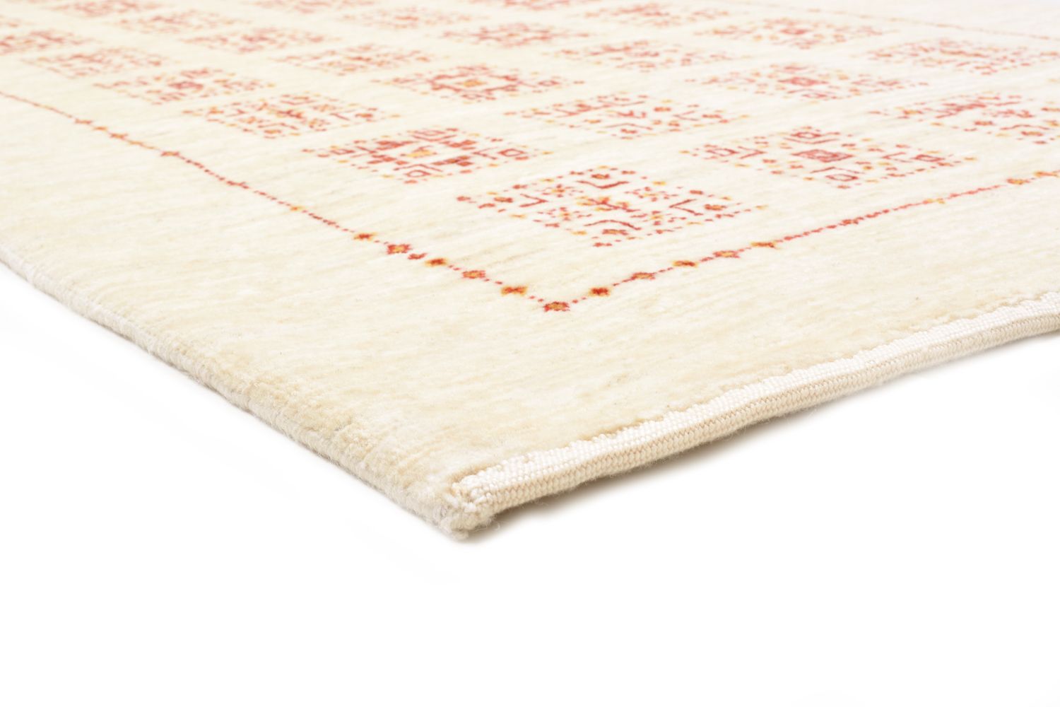 Alfombra de pasillo Alfombra Gabbeh - Loribaft Persa - 199 x 83 cm - natural