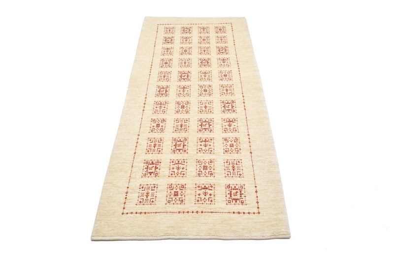 Alfombra de pasillo Alfombra Gabbeh - Loribaft Persa - 199 x 83 cm - natural
