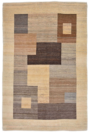 Alfombra Gabbeh - Loribaft Persa - 233 x 152 cm - marrón