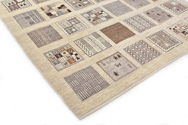 Alfombra Gabbeh - Loribaft Persa - 296 x 206 cm - marrón claro