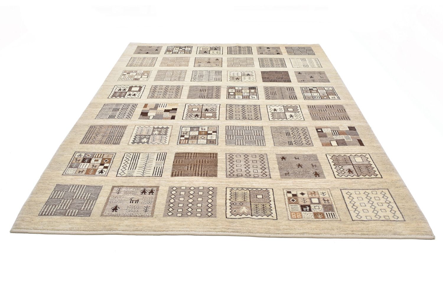 Alfombra Gabbeh - Loribaft Persa - 296 x 206 cm - marrón claro