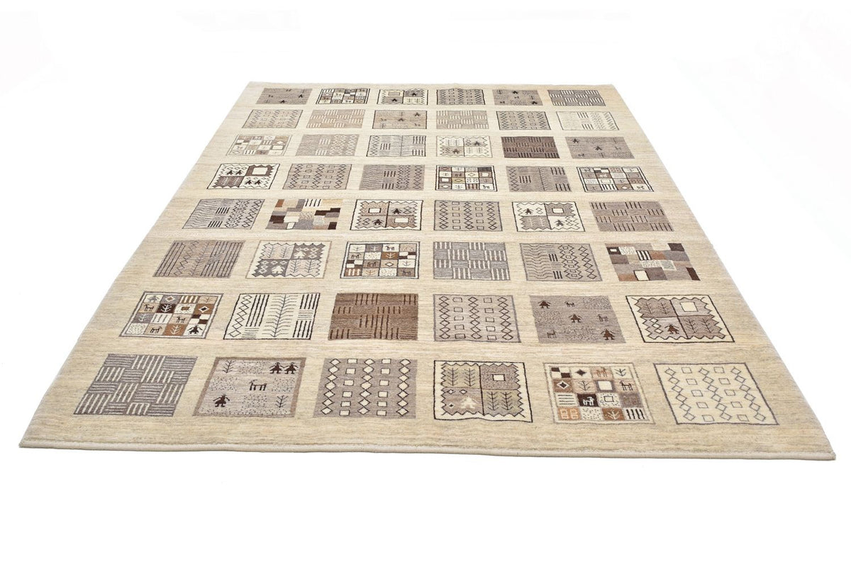 Alfombra Gabbeh - Loribaft Persa - 296 x 206 cm - marrón claro