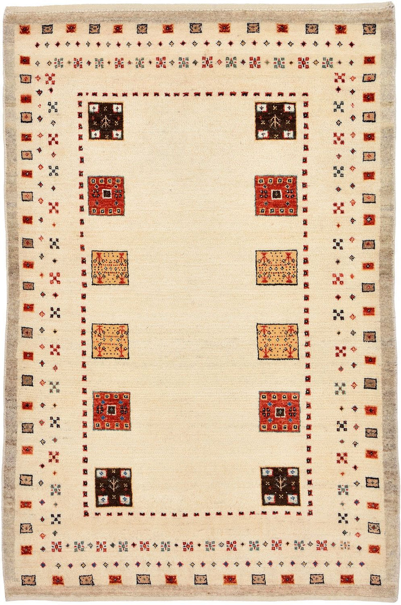 Alfombra Gabbeh - Loribaft Persa - 127 x 84 cm - multicolor