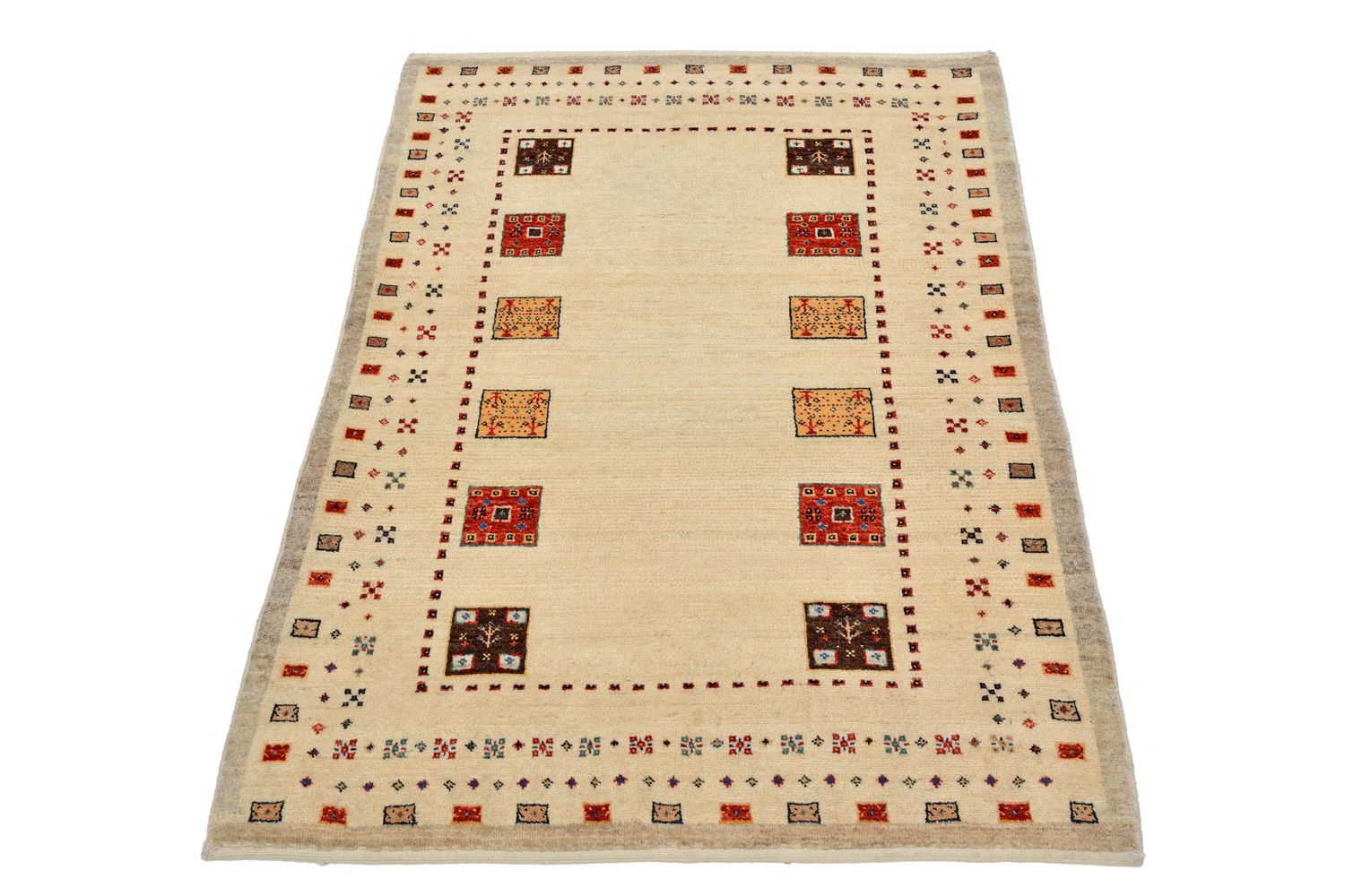 Alfombra Gabbeh - Loribaft Persa - 127 x 84 cm - multicolor