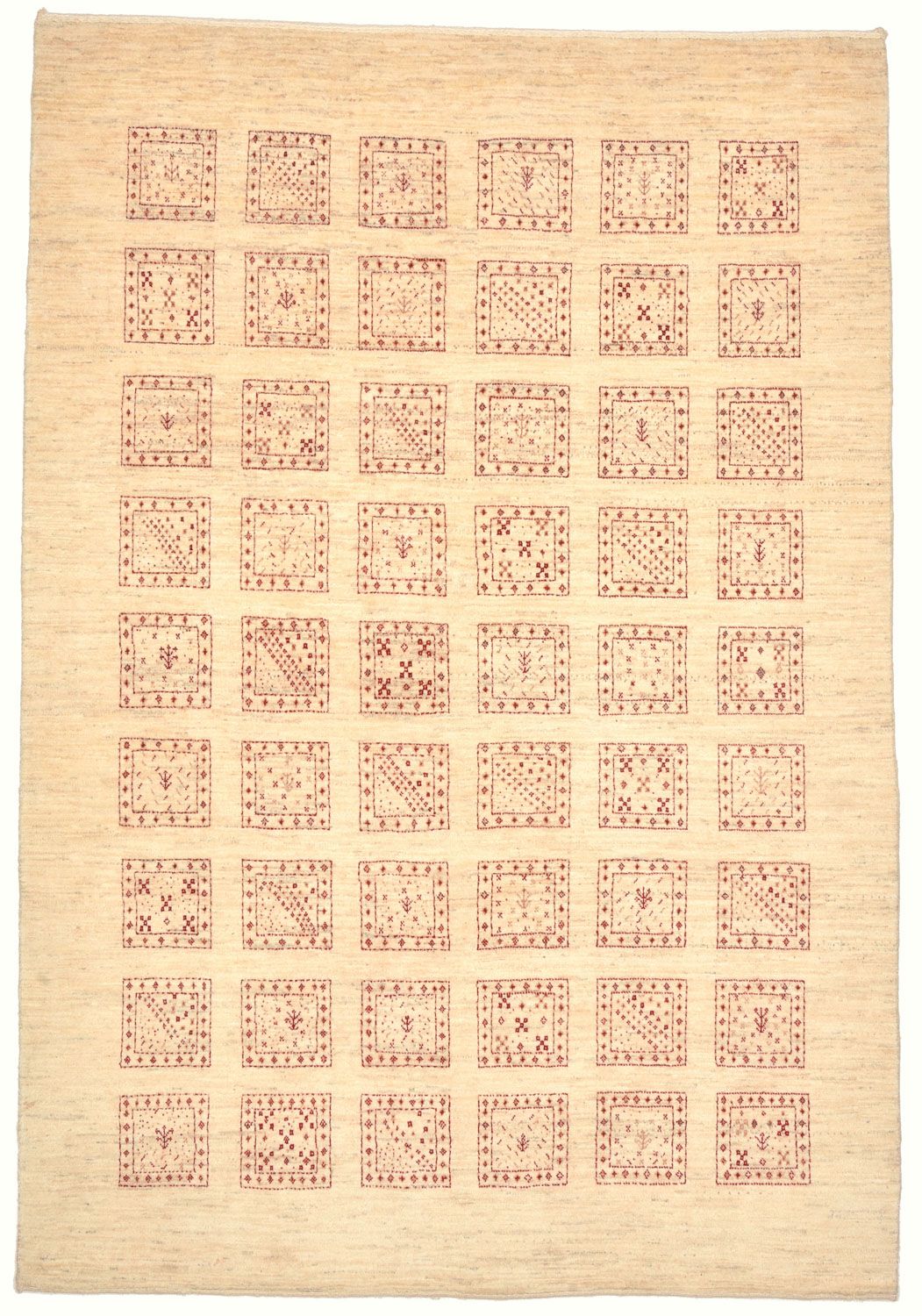 Alfombra Gabbeh - Loribaft Persa - 211 x 141 cm - beige
