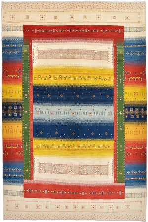 Alfombra Gabbeh - Loribaft Persa - 225 x 146 cm - multicolor