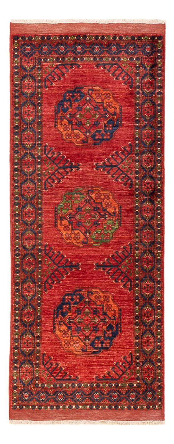 Alfombra de pasillo Alfombra afgana - 201 x 81 cm - rojo