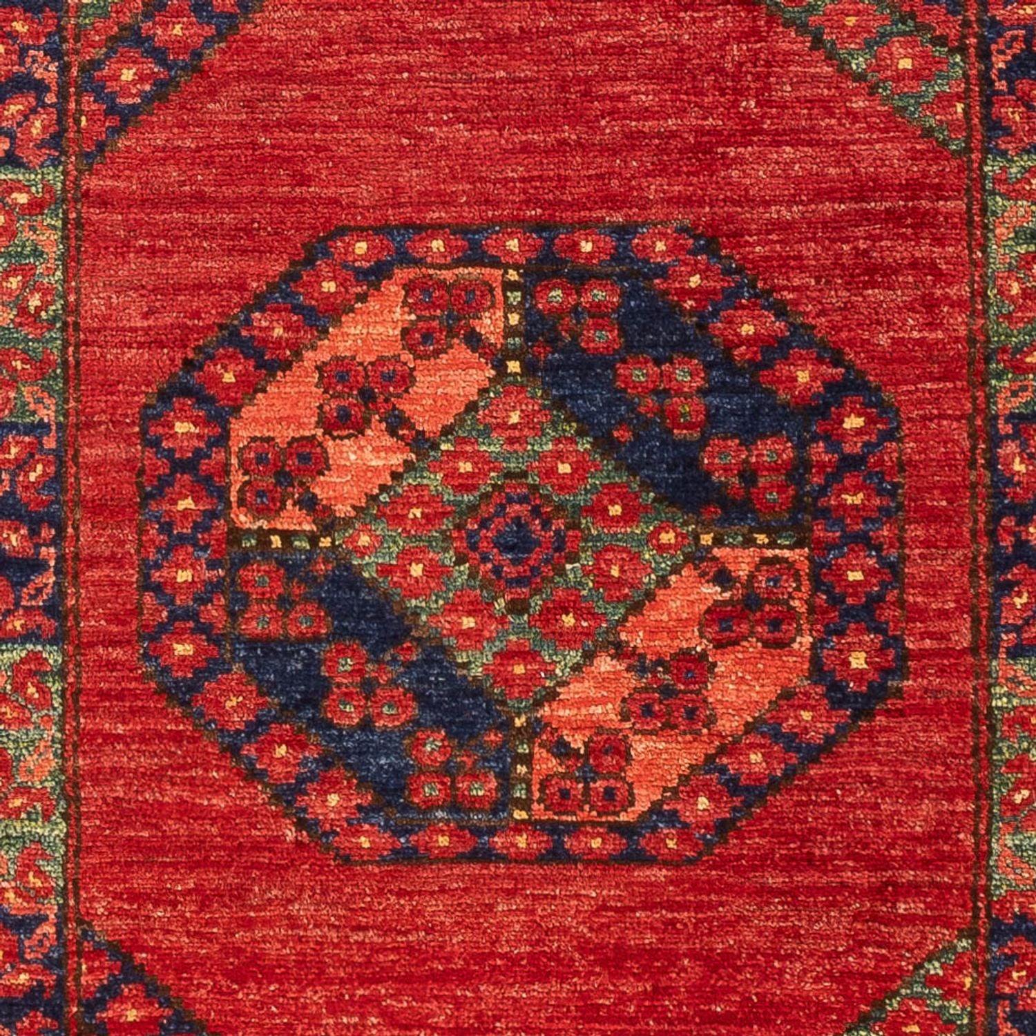 Alfombra de pasillo Alfombra afgana - 207 x 86 cm - rojo