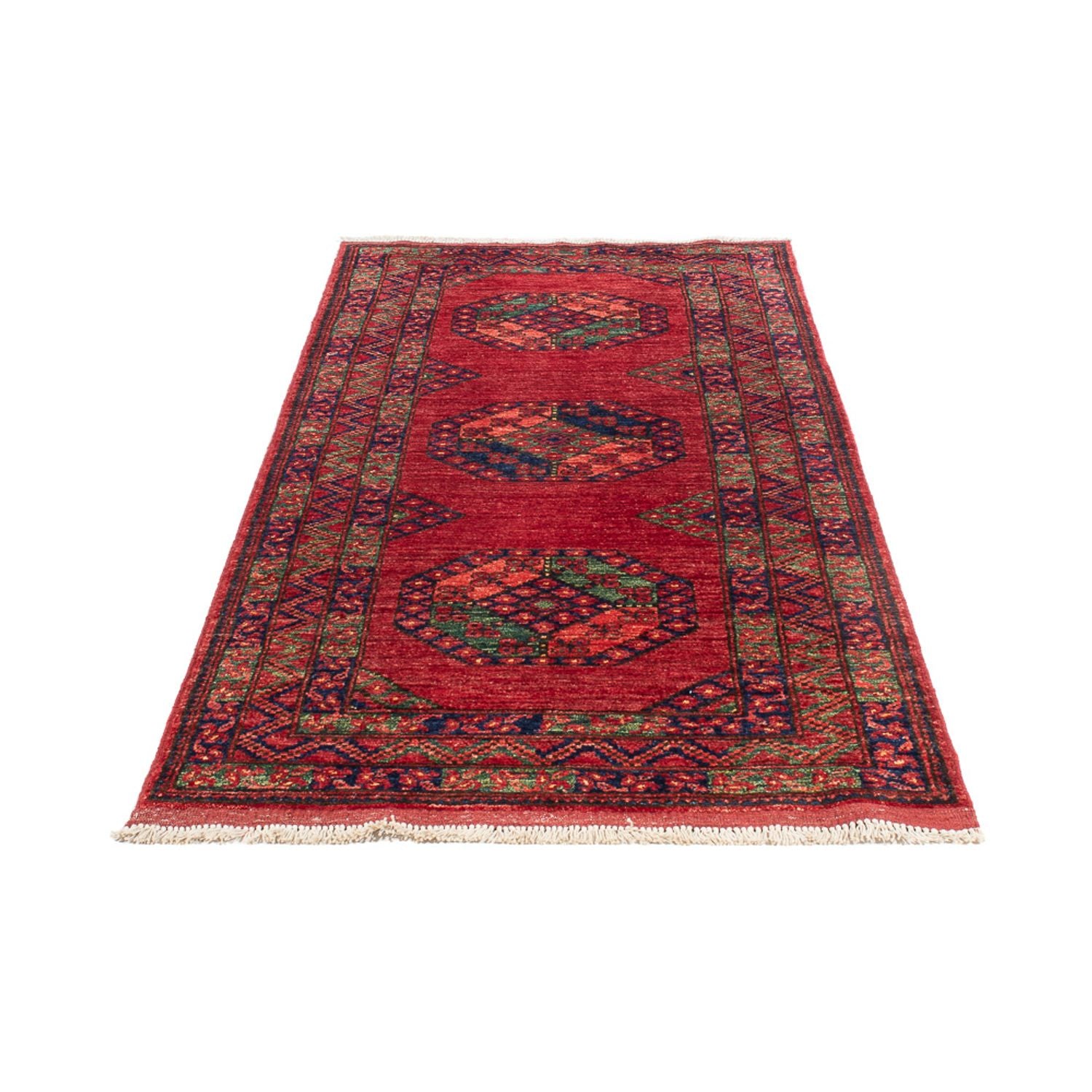 Alfombra de pasillo Alfombra afgana - 207 x 86 cm - rojo