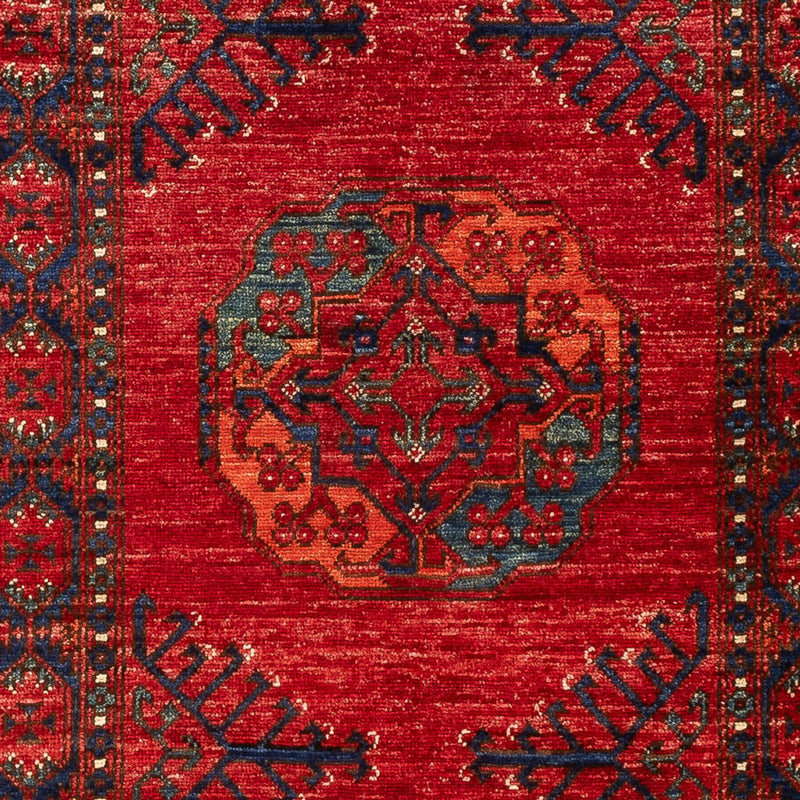 Alfombra de pasillo Alfombra afgana - 207 x 80 cm - rojo