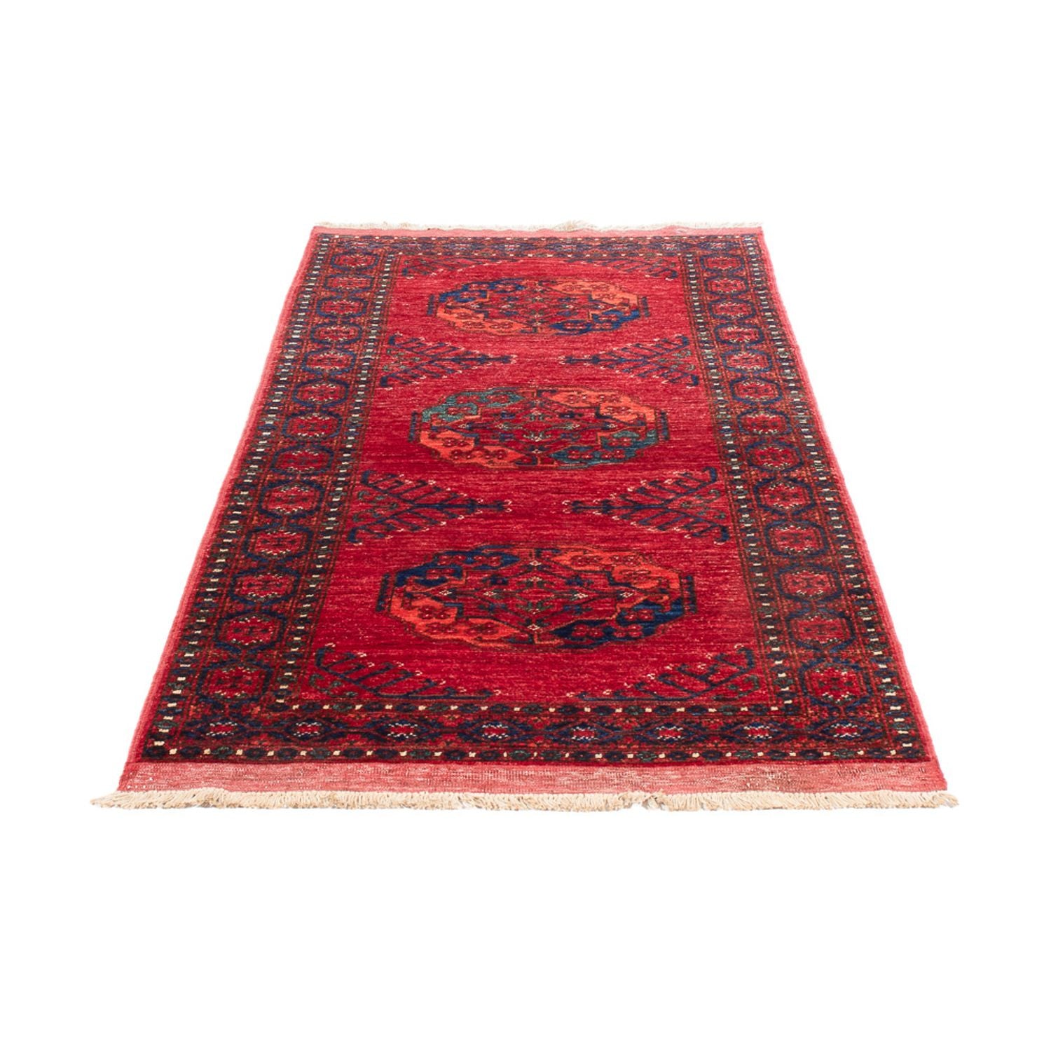 Alfombra de pasillo Alfombra afgana - 207 x 80 cm - rojo