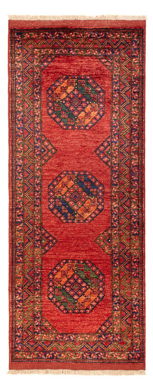 Alfombra de pasillo Alfombra afgana - 206 x 84 cm - rojo