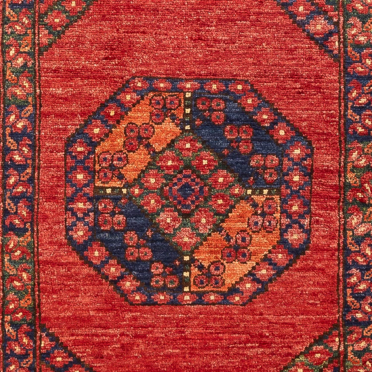 Alfombra de pasillo Alfombra afgana - 206 x 84 cm - rojo