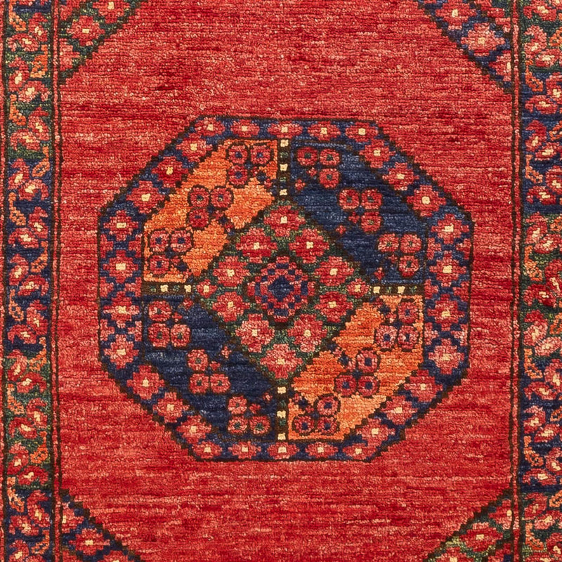 Alfombra de pasillo Alfombra afgana - 206 x 84 cm - rojo