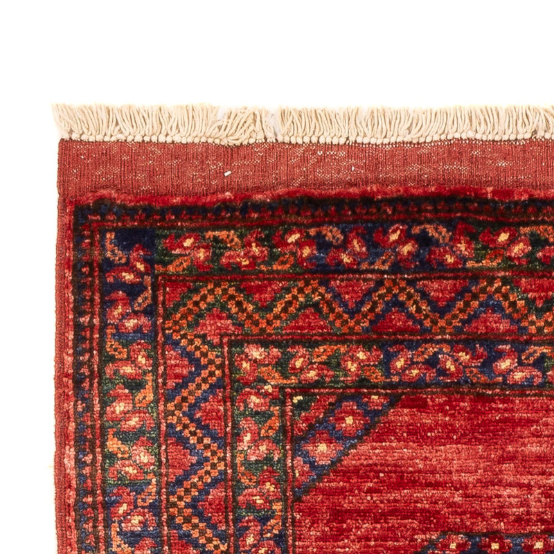 Alfombra de pasillo Alfombra afgana - 206 x 84 cm - rojo
