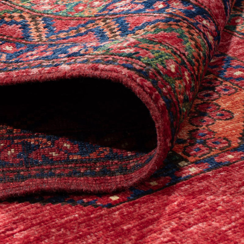 Alfombra de pasillo Alfombra afgana - 206 x 84 cm - rojo