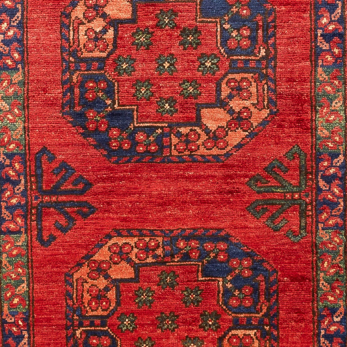 Alfombra de pasillo Alfombra afgana - 216 x 83 cm - rojo