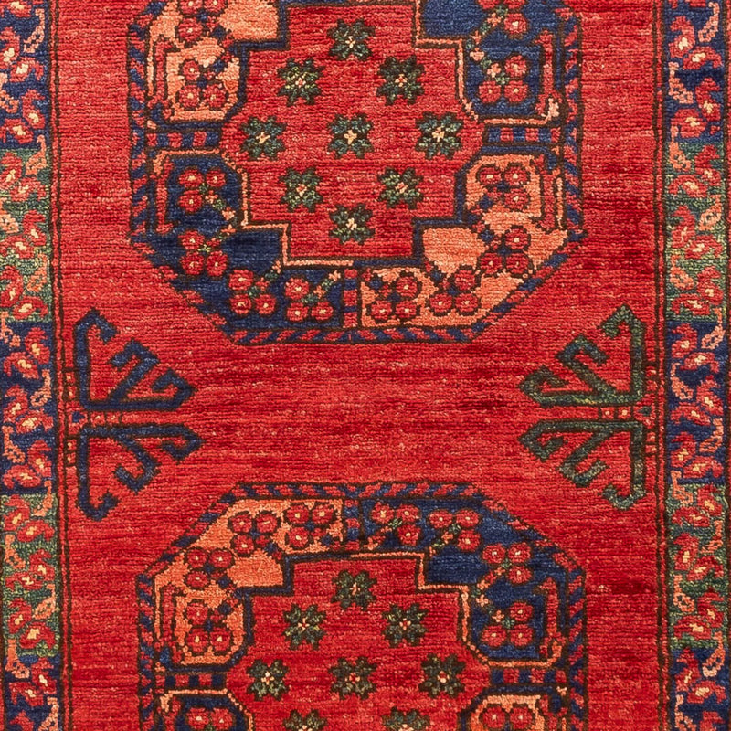 Alfombra de pasillo Alfombra afgana - 216 x 83 cm - rojo