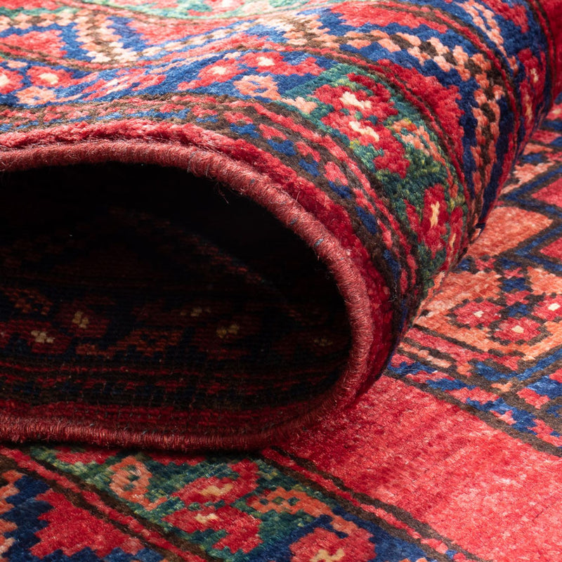 Alfombra de pasillo Alfombra afgana - 216 x 83 cm - rojo