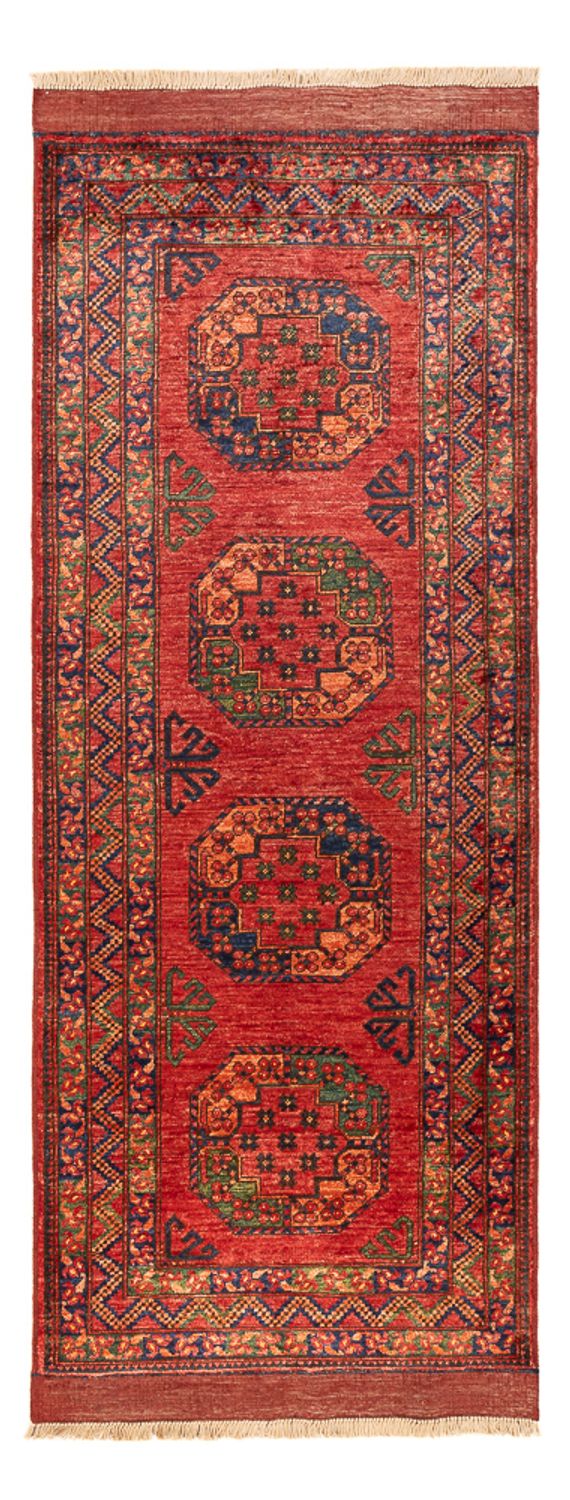 Alfombra de pasillo Alfombra afgana - 204 x 82 cm - rojo