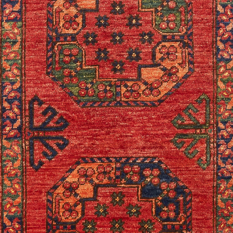 Alfombra de pasillo Alfombra afgana - 204 x 82 cm - rojo