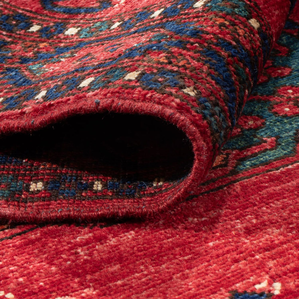 Alfombra de pasillo Alfombra afgana - 205 x 82 cm - rojo