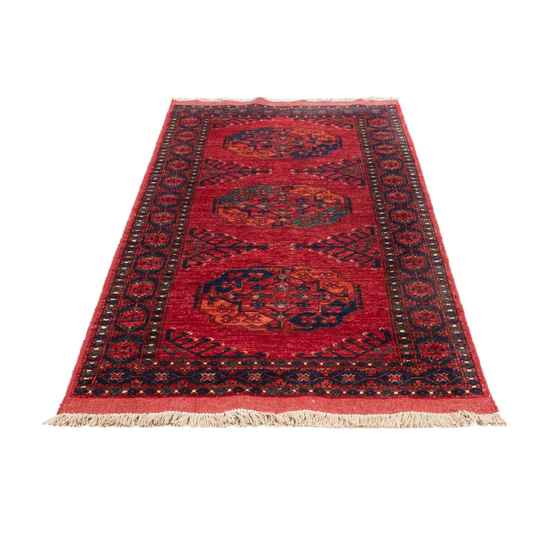 Alfombra de pasillo Alfombra afgana - 205 x 82 cm - rojo