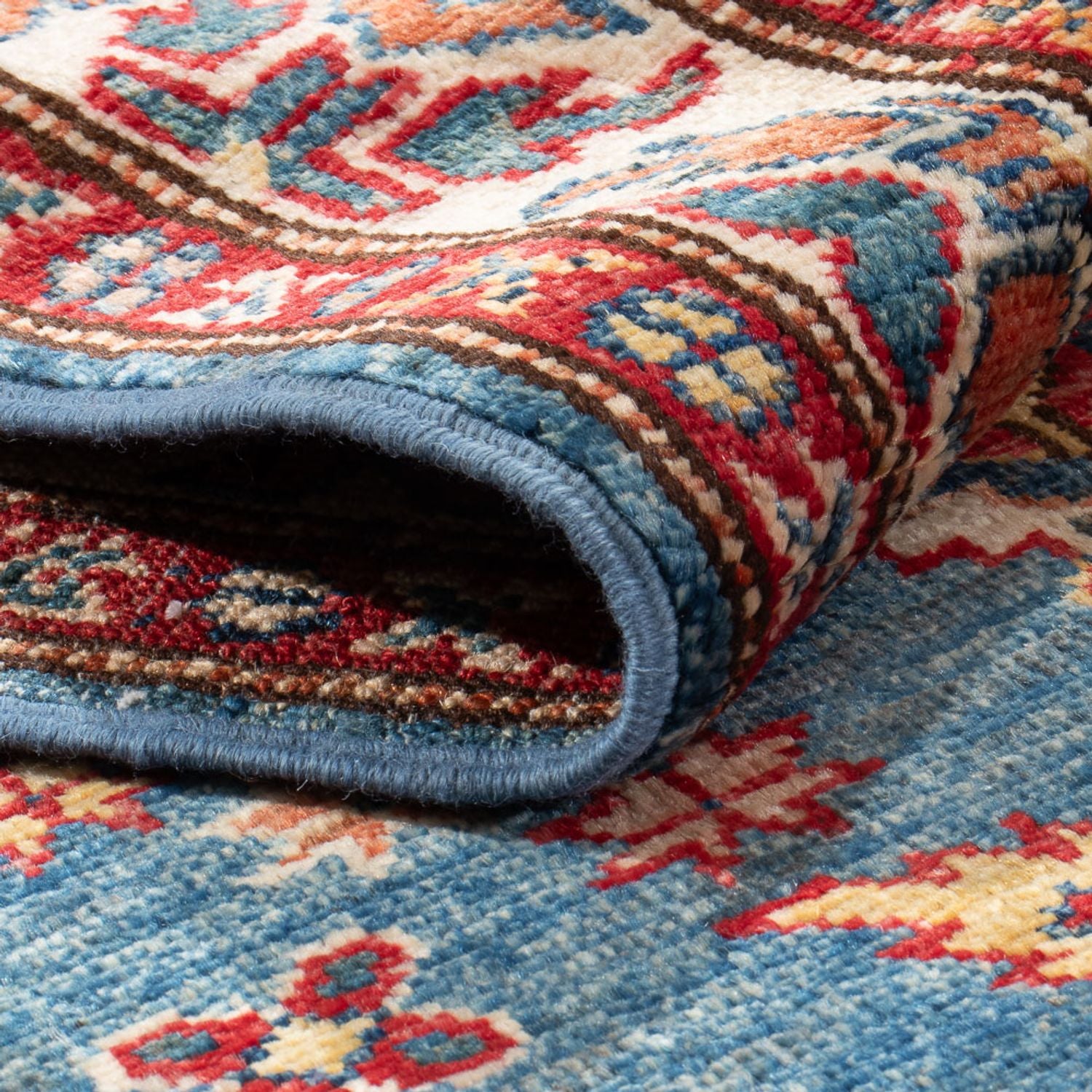 Alfombra de pasillo Alfombra Ziegler - Kazak - 202 x 72 cm - azul