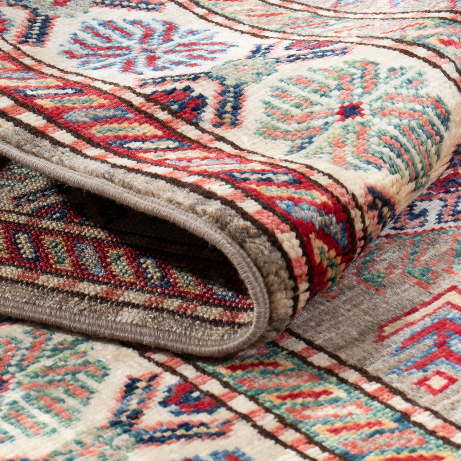 Alfombra de pasillo Alfombra Ziegler - Kazak - 194 x 74 cm - beige