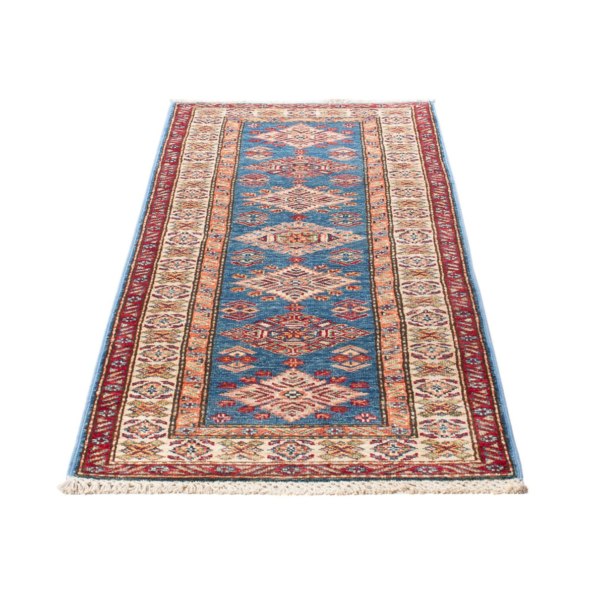 Alfombra de pasillo Alfombra Ziegler - Kazak - 177 x 61 cm - azul claro