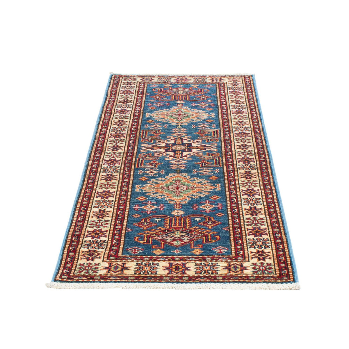 Alfombra de pasillo Alfombra Ziegler - Kazak - 189 x 63 cm - azul