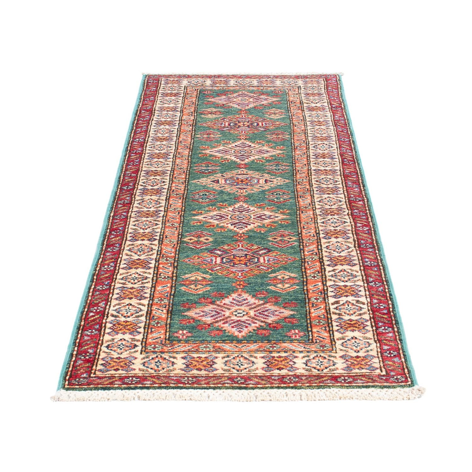 Alfombra de pasillo Alfombra Ziegler - Kazak - 183 x 59 cm - verde