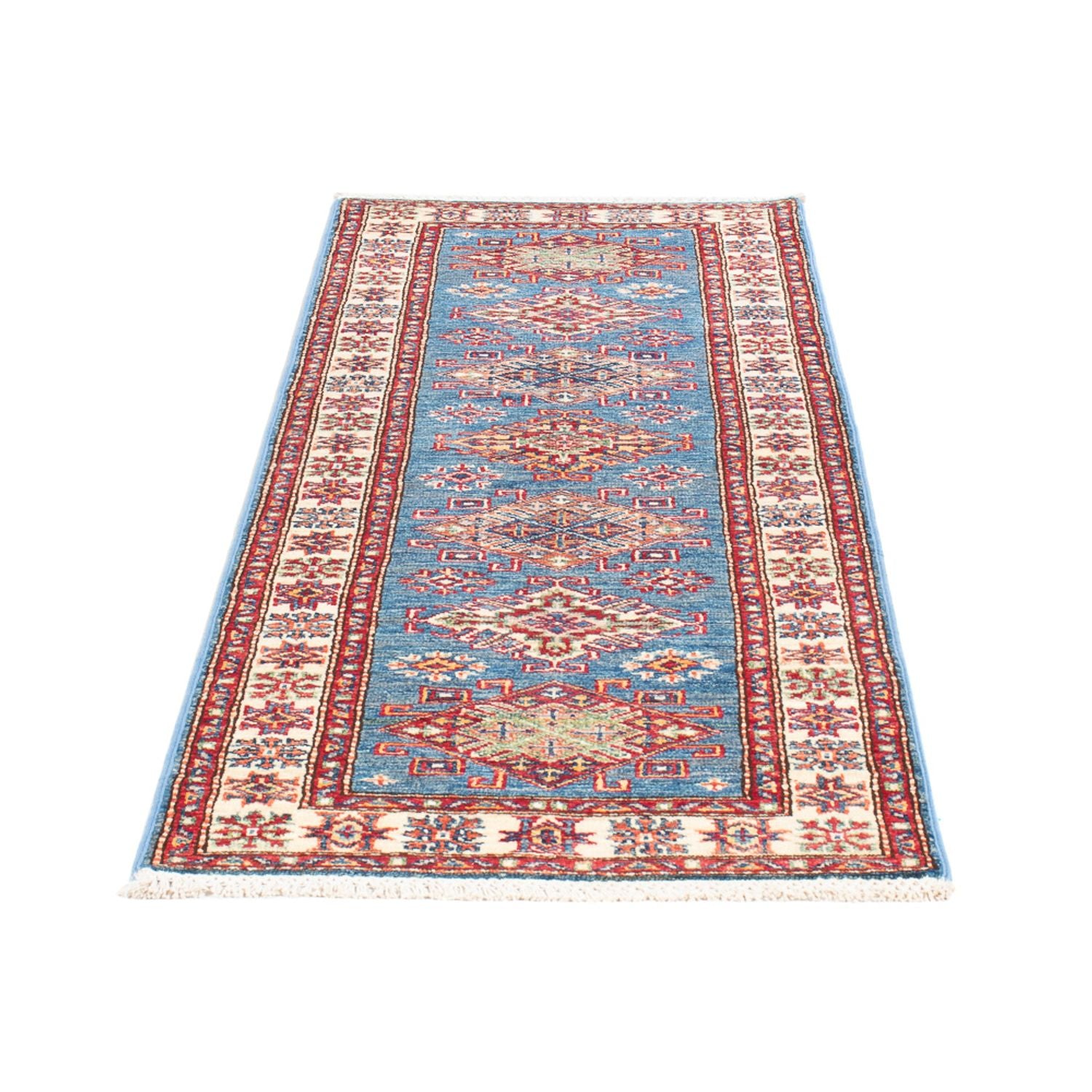 Alfombra de pasillo Alfombra Ziegler - Kazak - 185 x 61 cm - azul claro