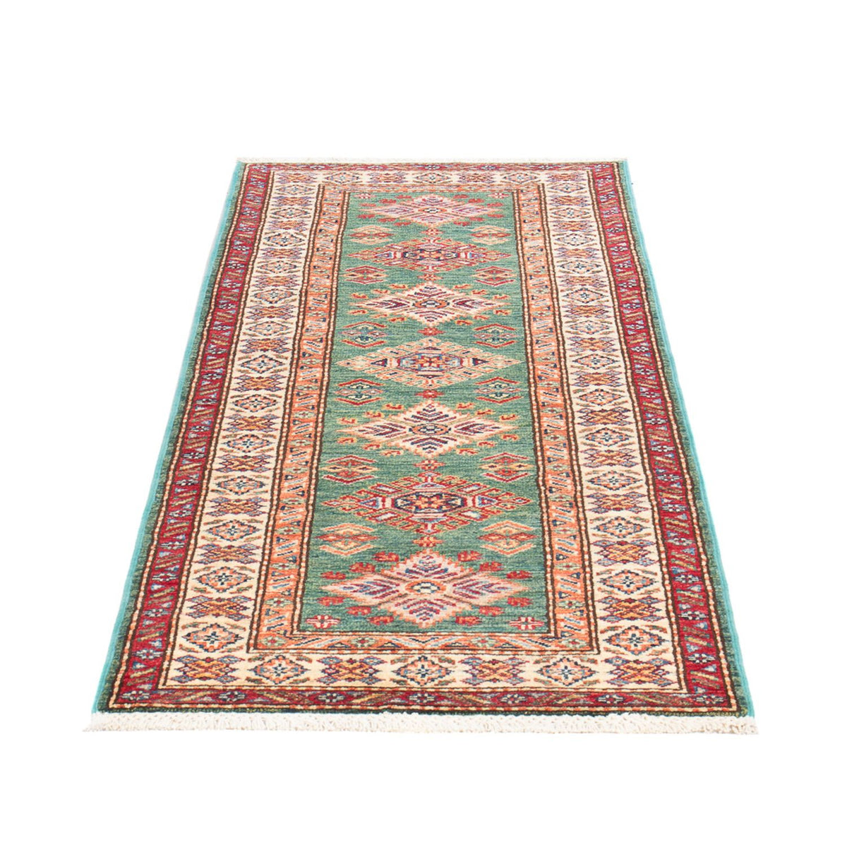 Alfombra de pasillo Alfombra Ziegler - Kazak - 184 x 59 cm - verde claro